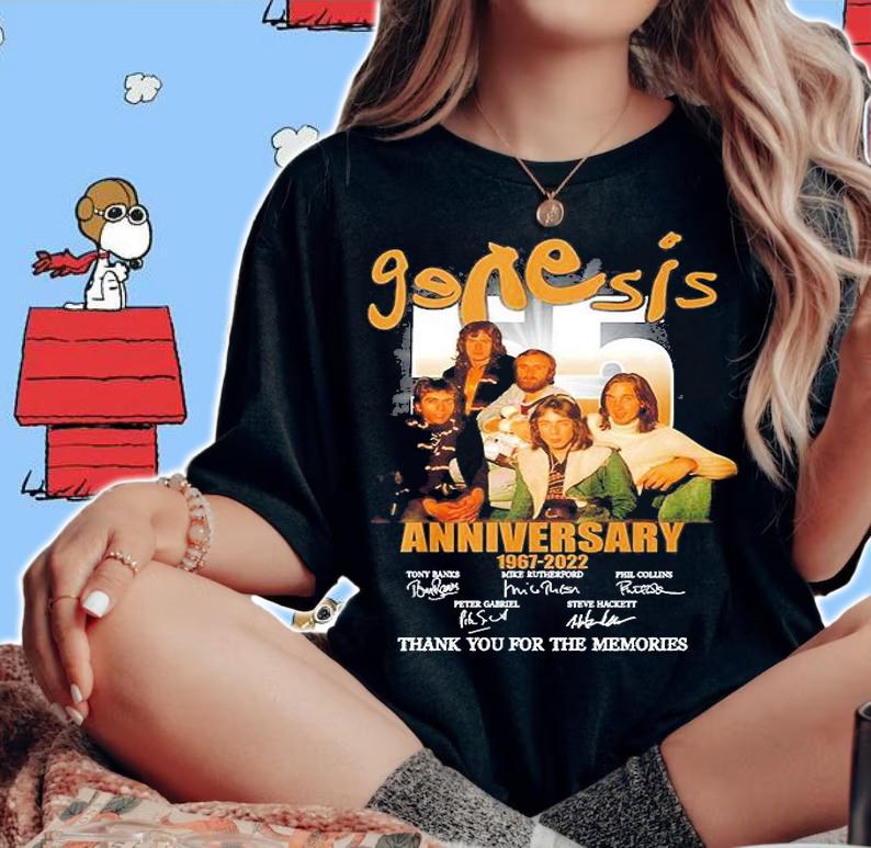 Genesis 55 Anniversary 1967 2022 Signature Thank You For The Memories T-Shirt woman shirt