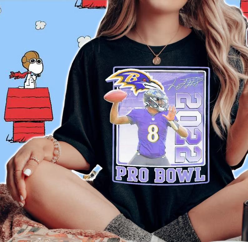 Lamar Jackson 2022 Pro Bowl Baltimore Ravens NFL Shirt woman shirt