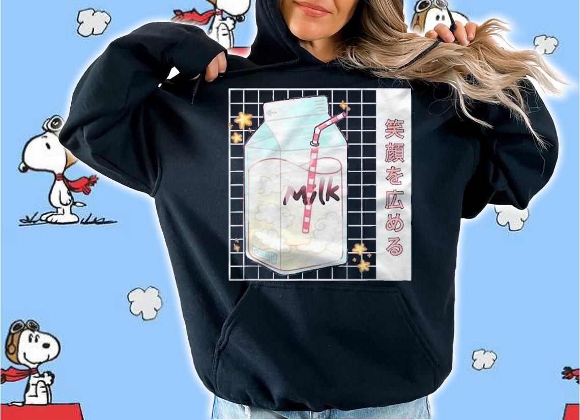 Milk Carton Kawaii Anime Milk Lover T-shirt hoodie