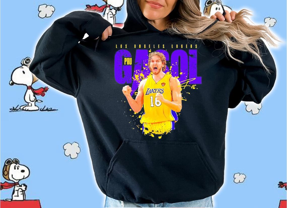 Pau Gasol Los Angeles Lakers signature shirt hoodie