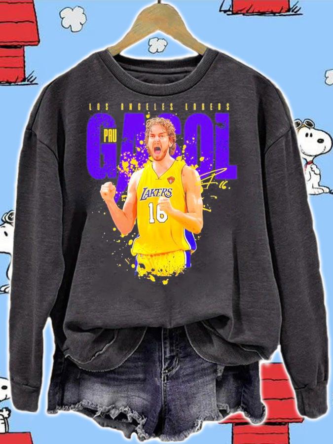 Pau Gasol Los Angeles Lakers signature shirt sweatshirt