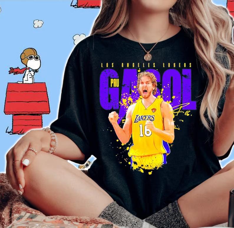 Pau Gasol Los Angeles Lakers signature shirt woman shirt
