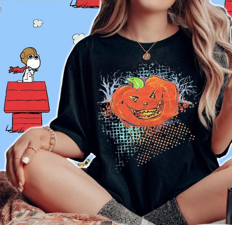 Pumpkin Halloween Costume Spooky Graphic Shirt woman shirt