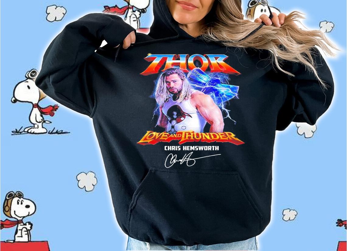 Thor Love And Thunder Chris Hemsworth Signature T-Shirt hoodie