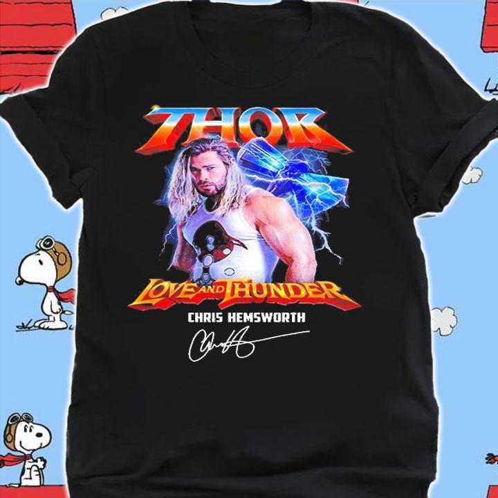 Thor Love And Thunder Chris Hemsworth Signature T-Shirt shirt