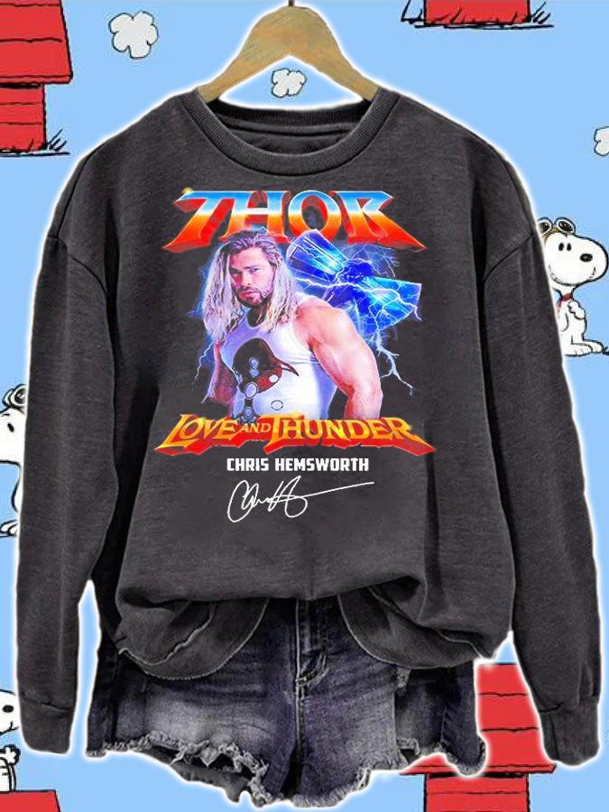 Thor Love And Thunder Chris Hemsworth Signature T-Shirt sweatshirt