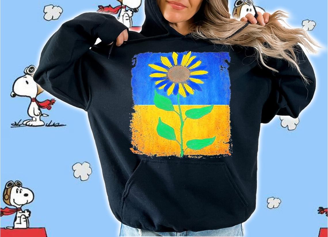 Womens Sunflower Ukrainian Flag Vintage Stand With Ukraine T-Shirt hoodie