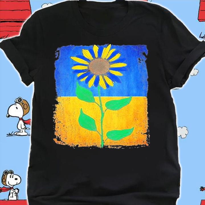 Womens Sunflower Ukrainian Flag Vintage Stand With Ukraine T-Shirt shirt