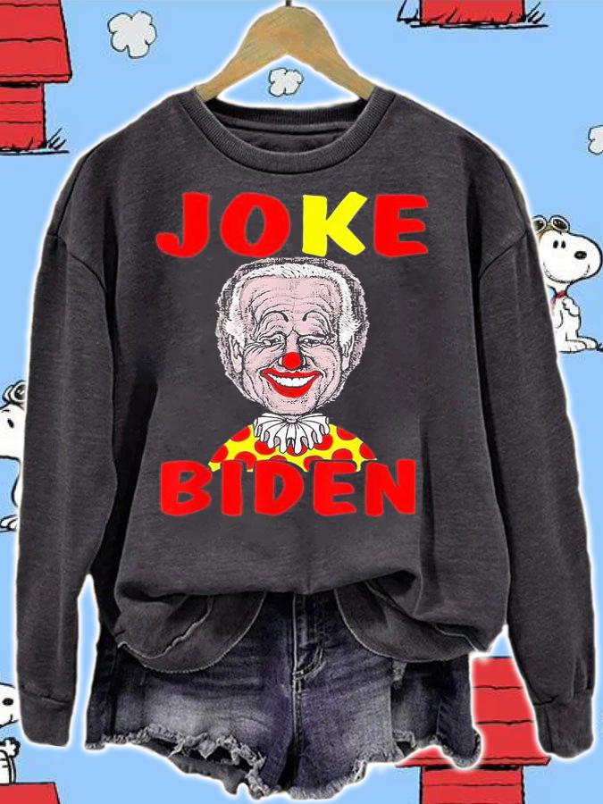 Funny Democratic Clown Joe Joke Biden AntiBiden ProTrump T-Shirt sweatshirt