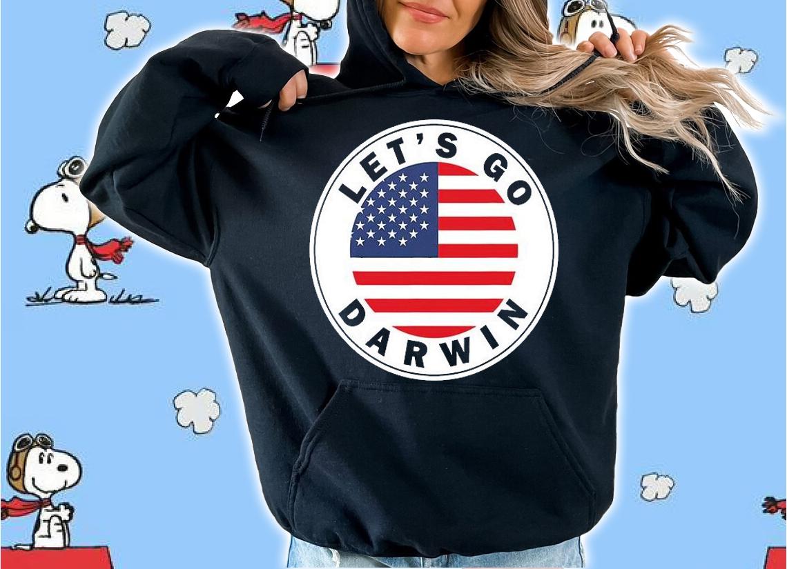 Let's Go Darwin US Flag Trendy Design T-Shirt