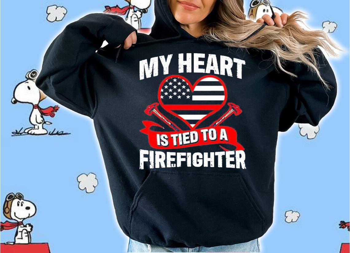 My Heart Is Tied To A Firefighter T-Shirt hoodie