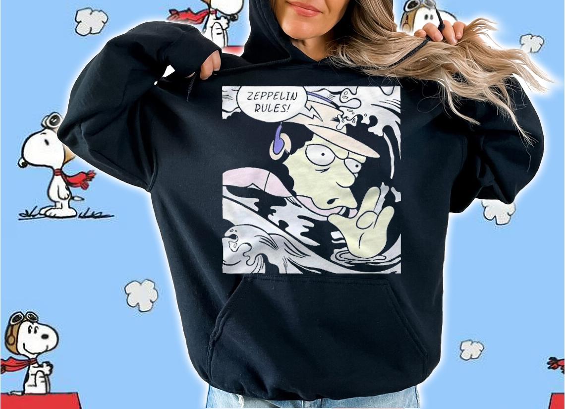 Roy Lichtenstein Zeppelin Rules funny T-shirt hoodie