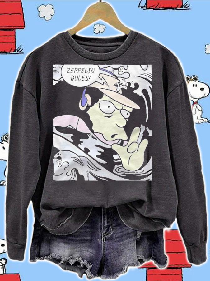Roy Lichtenstein Zeppelin Rules funny T-shirt sweatshirt