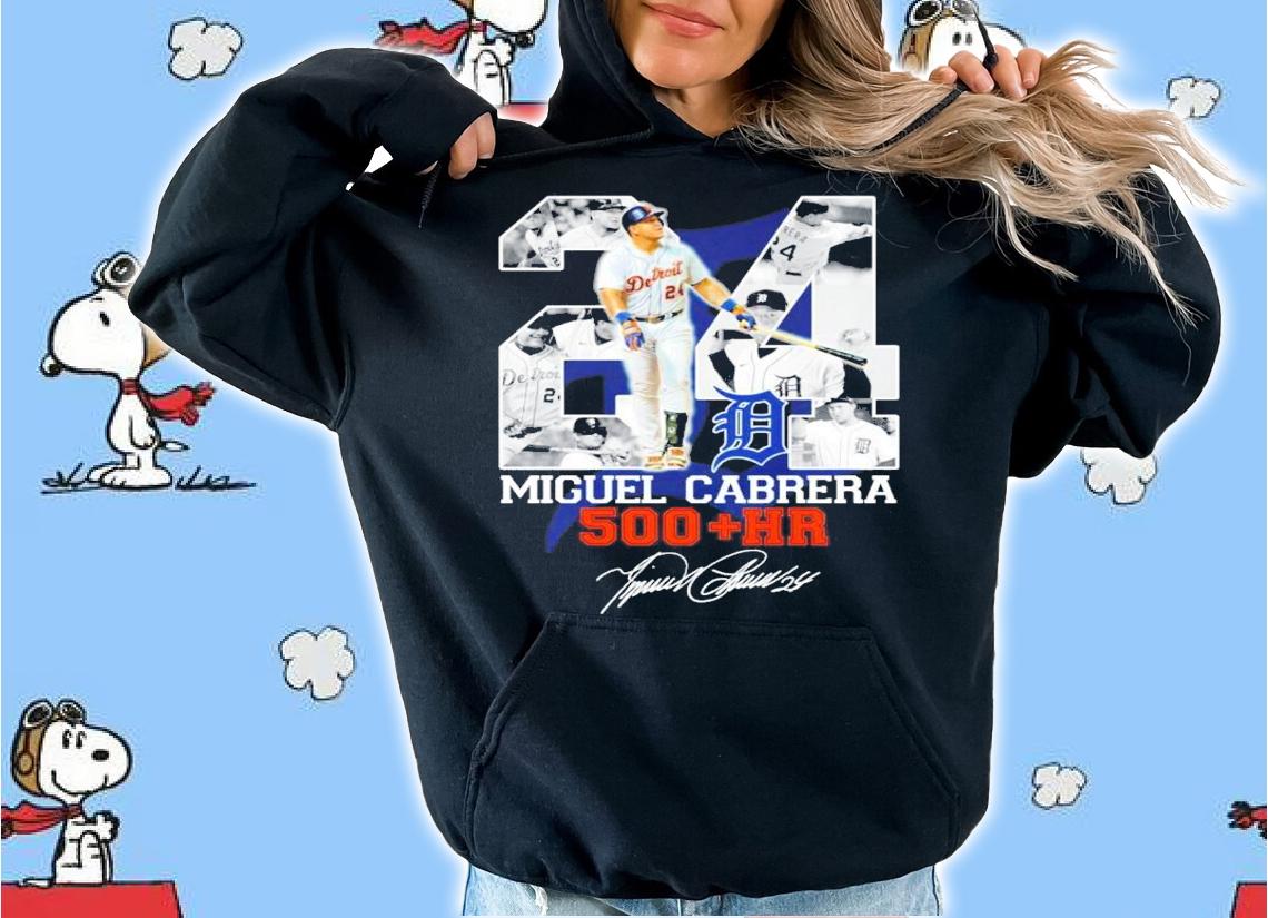 24 Miguel Cabrera 500 HR signature t-shirt