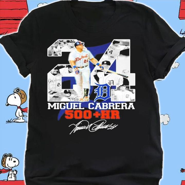 24 Miguel Cabrera 500 HR signature t-shirt