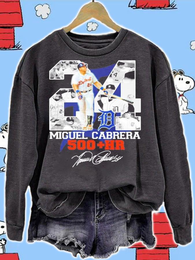 24 Miguel Cabrera 500 HR signature t-shirt