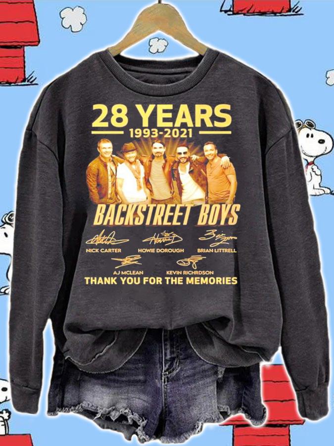 28 years 1993-2021 Backstreet Boys signatures t-shirt sweatshirt