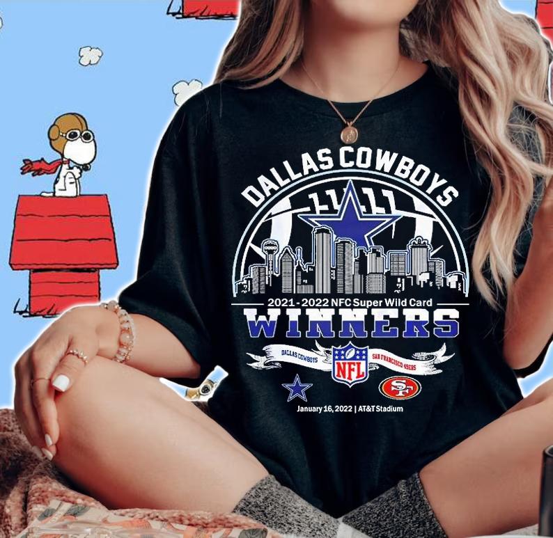 Dallas Cowboys 2021 2022 Nfc Super Wild Card Winners Dallas Cowboys Vs San Francisco 49ers T-Shirt woman shirt