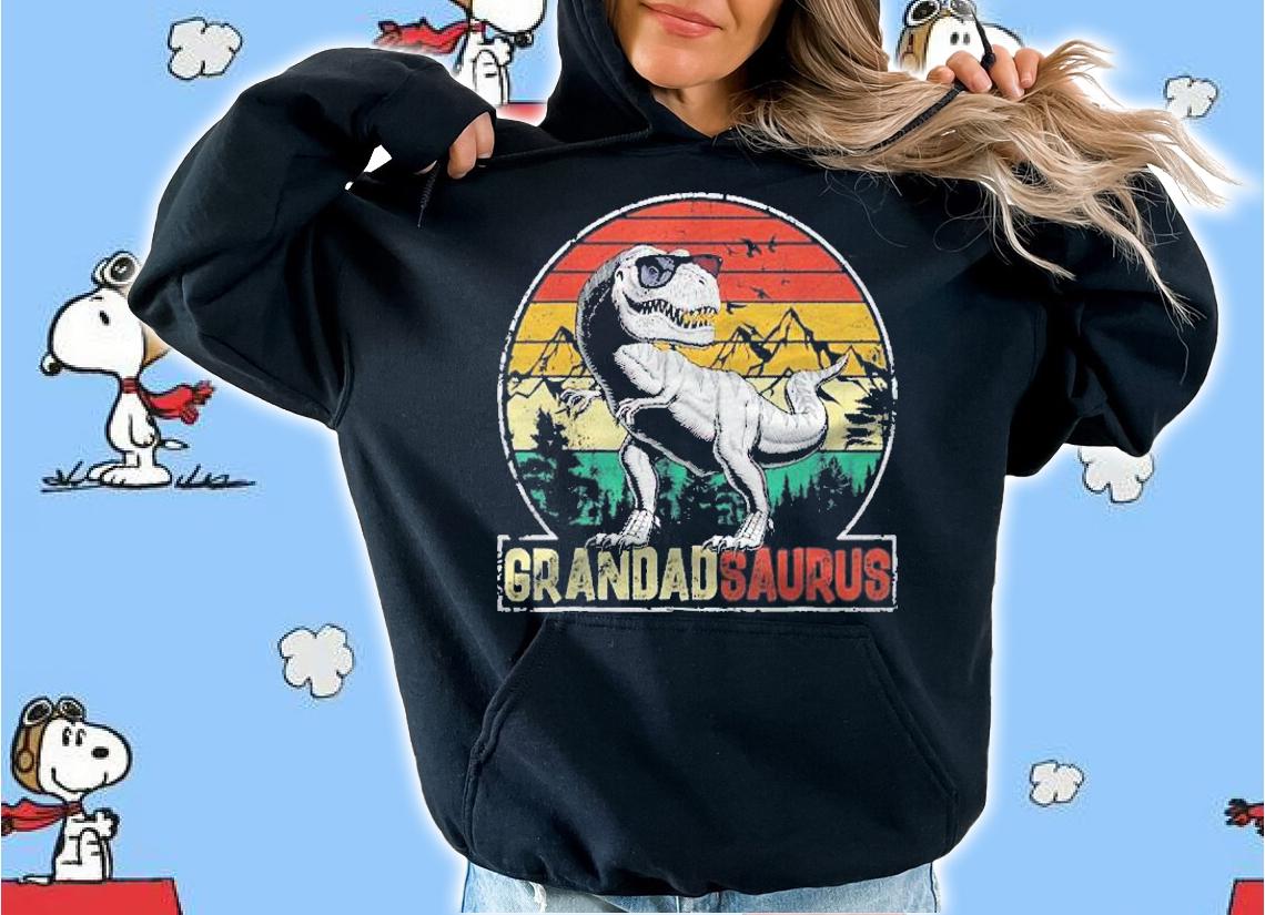 Funny T Rex Dinosaur Grandadsaurus Matching Family Men Shirt hoodie