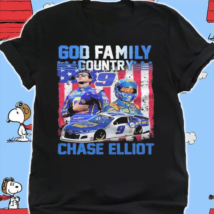 God family country Chase Elliott American flag shirt