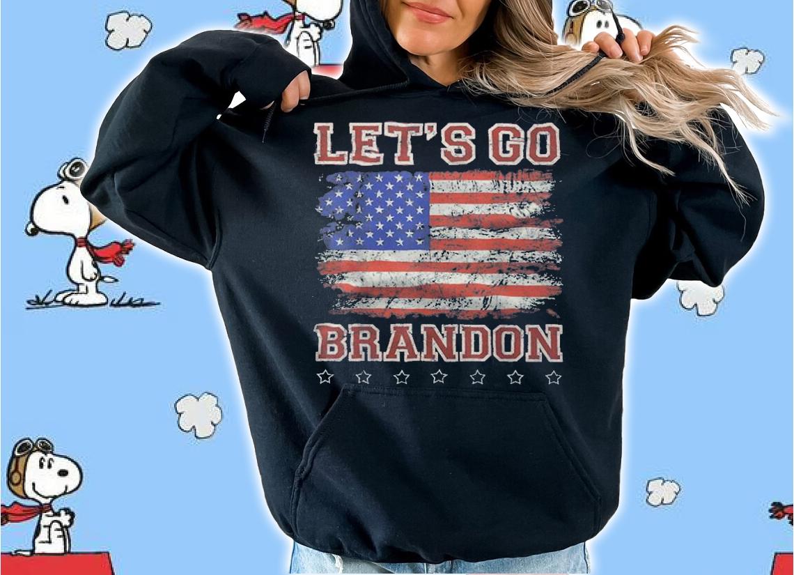 Let's Go Brandon Joe Biden USA Flag Vinatge T-Shirt
