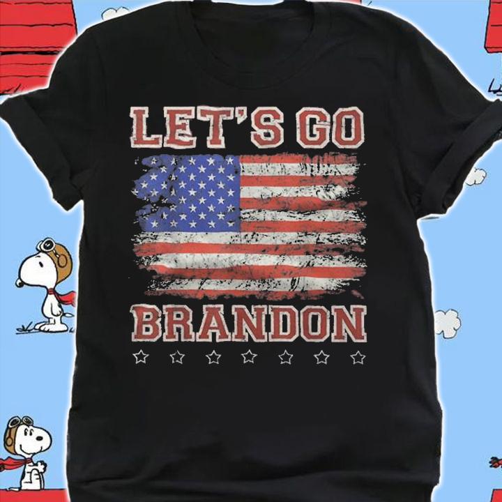 Let's Go Brandon Joe Biden USA Flag Vinatge T-Shirt