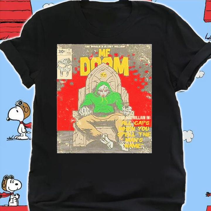 MF Doom All Caps MF Comic T-Shirt shirt