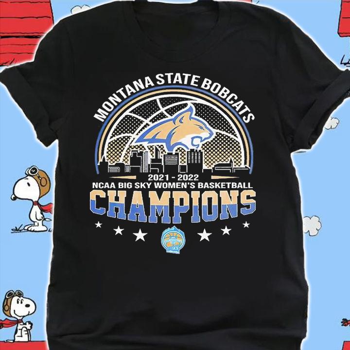 Montana State Bobcats 2022 NCAA Big Sky Women's Basketball Champions T-Shirt