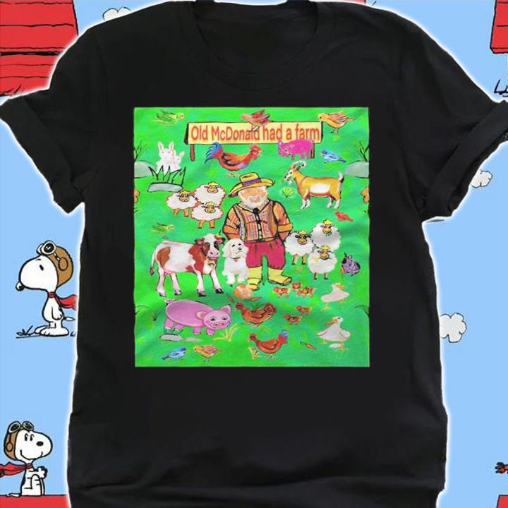 Old Macdonald had a farm and on that farm he had a goat rooster dog cow duck sheep T-shirt shirt