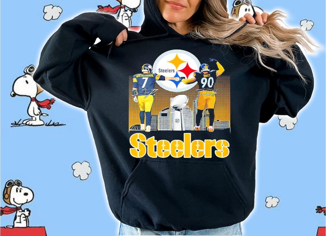Pittsburgh Steelers Roethlisberger vs Watt signatures shirt
