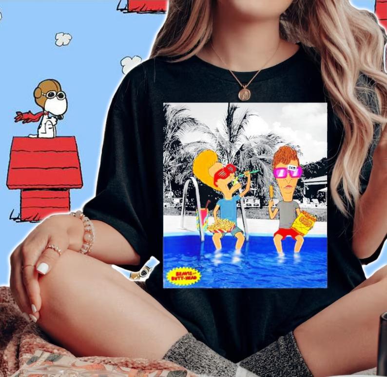 School Is For Learning Beavis And Butthead Summer Pool Shirt woman shirt