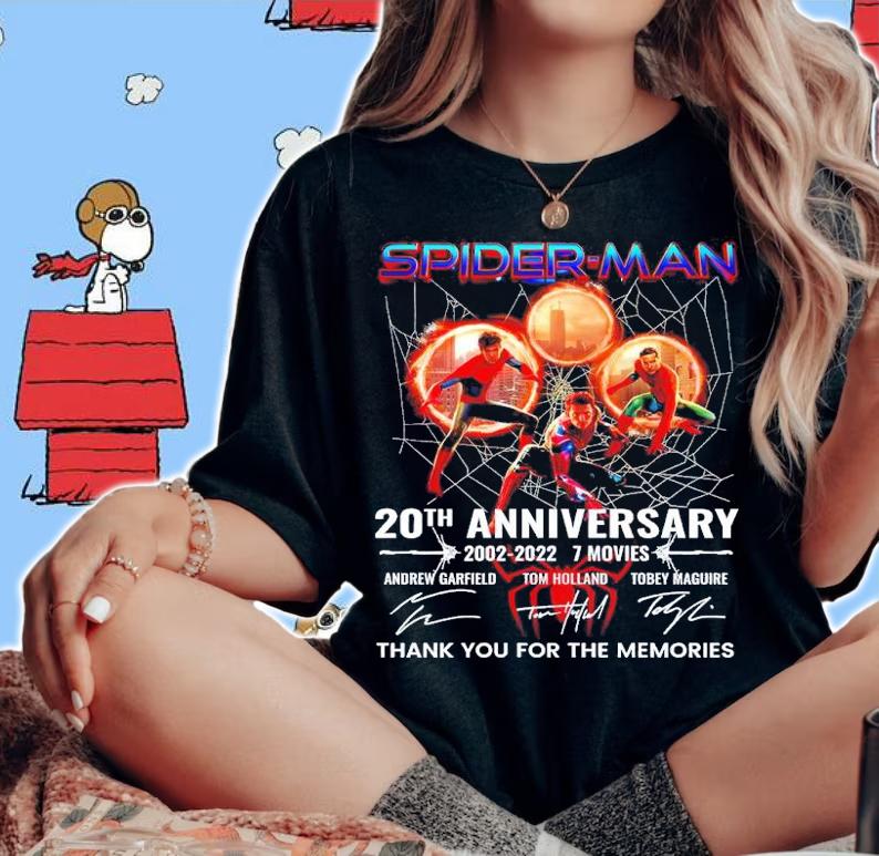 Spider Man and Doctor Strange 20th anniversary 2002-2022 signatures shirt