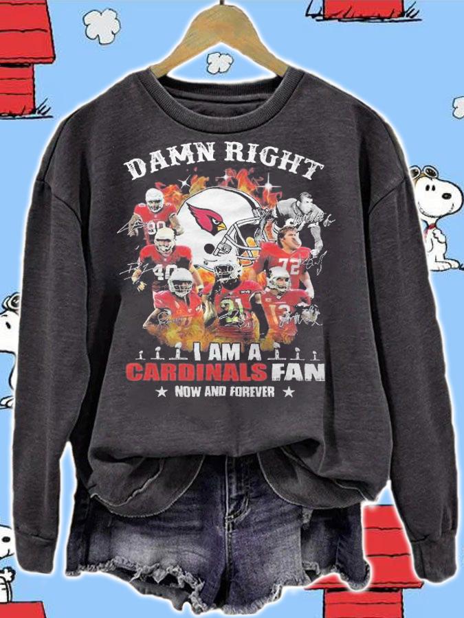 St. Louis Cardinals damn right I am a Cardinals fan now and forever signatures shirt sweatshirt