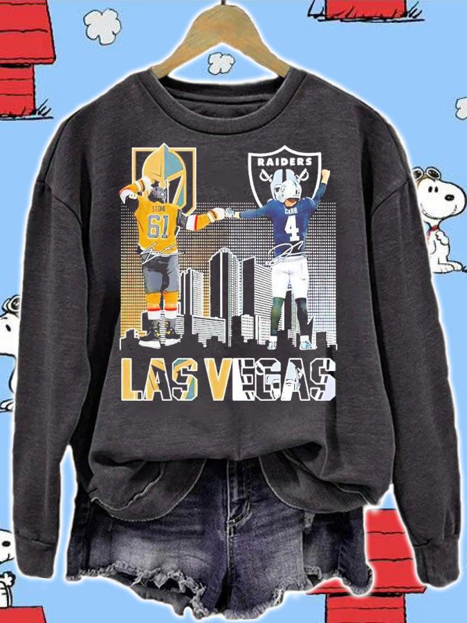 Vegas Golden Knights Stone vs Las Vegas Raiders Carr signatures shirt sweatshirt