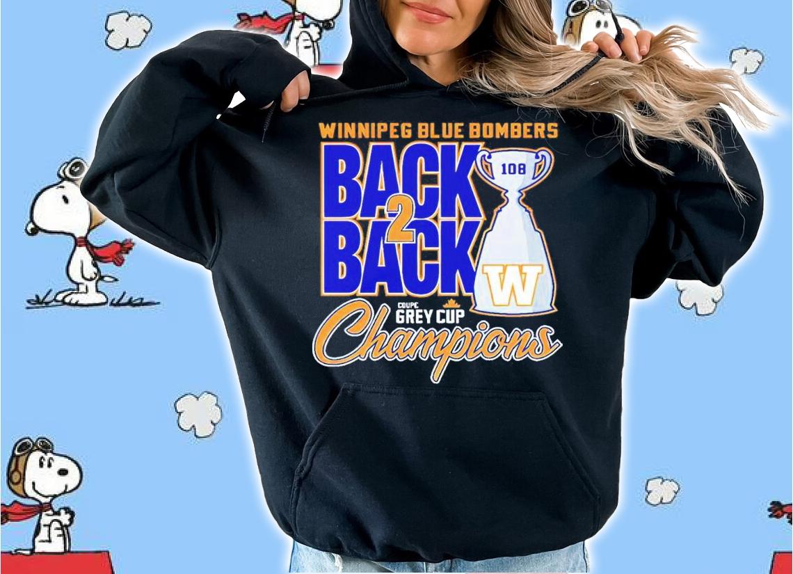 Winnipeg Blue Bombers Back 2 Back Couple Grey Cup Champions 2021 Shirt