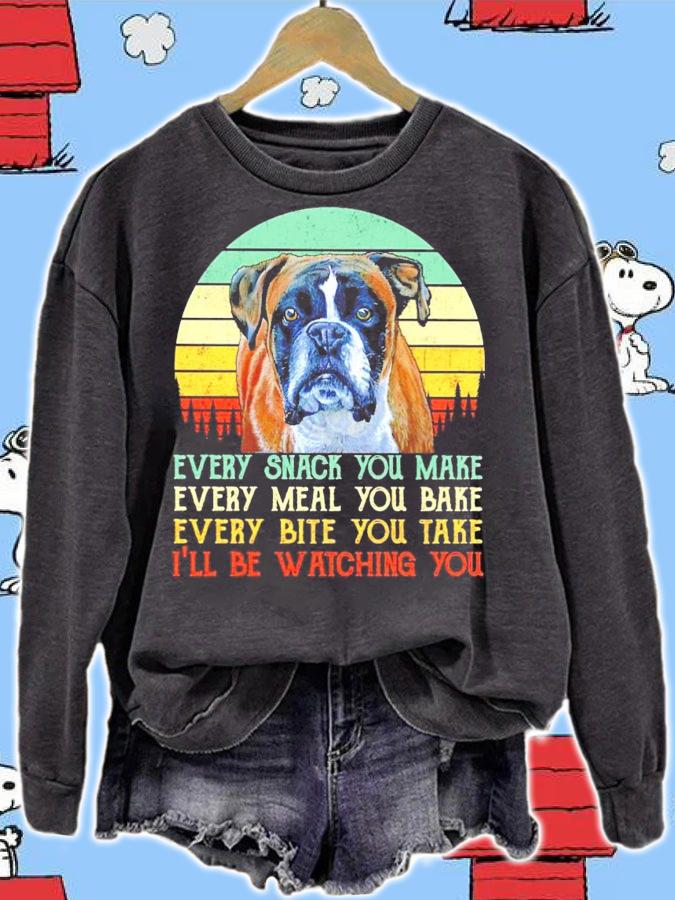 Boxer every snack you make vintage shirt