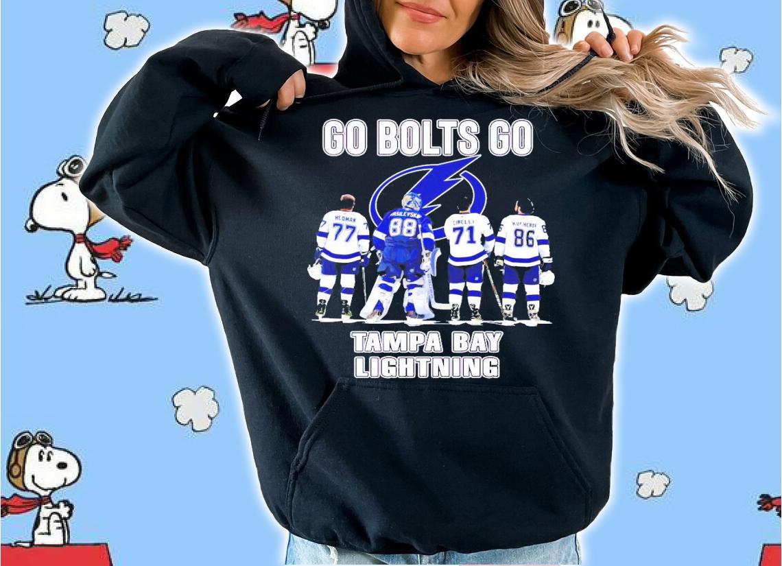 Go Bolts Go Tampa Bay Lightning Hedman Vasilevskiy Cirelli Kucherov shirt
