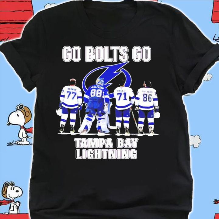 Go Bolts Go Tampa Bay Lightning Hedman Vasilevskiy Cirelli Kucherov shirt