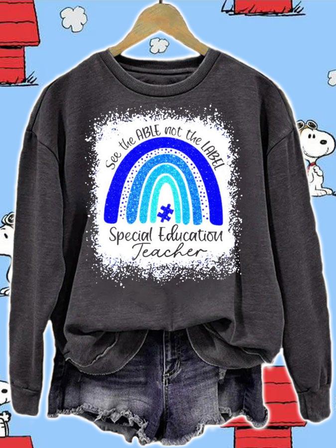 See the able not the label special education Teacher shirt sweatshirt