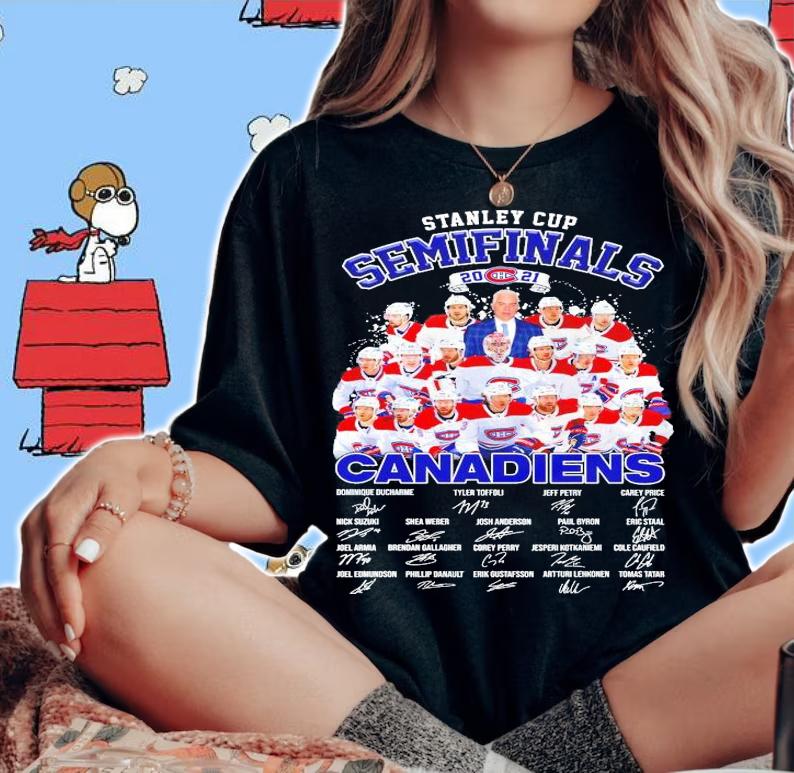 Stanley Cup Semifinals Canadiens signatures shirt woman shirt