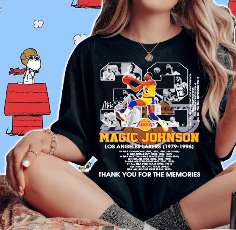 32 Magic Johnson Los Angeles Lakers 1979-1996 shirt