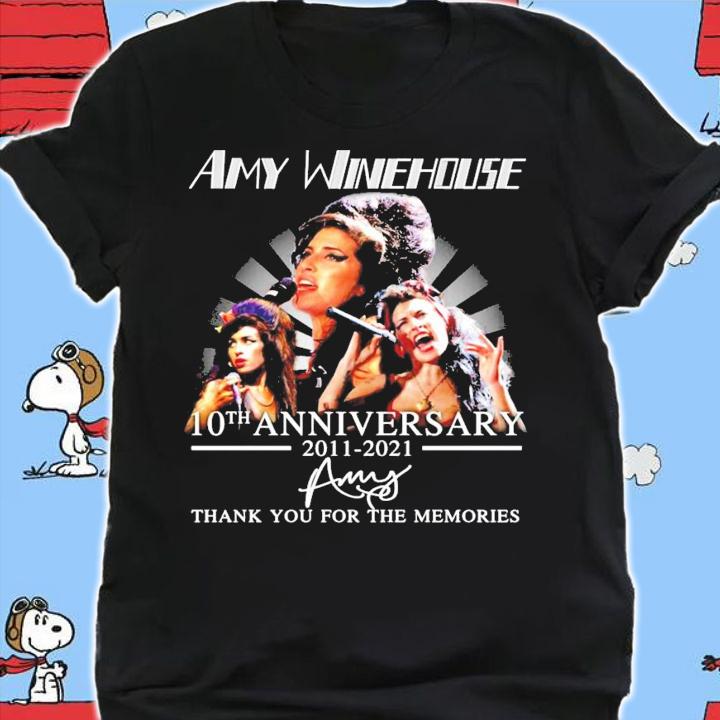 Amy Winehouse 10th anniversary 2011-2021 signature shirt
