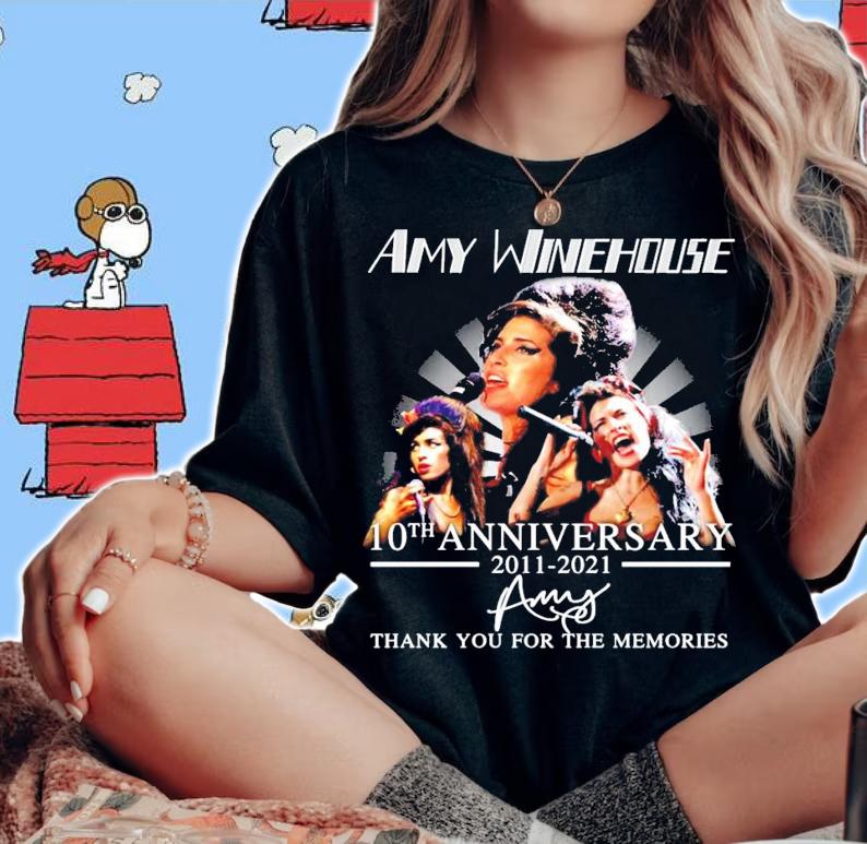 Amy Winehouse 10th anniversary 2011-2021 signature shirt
