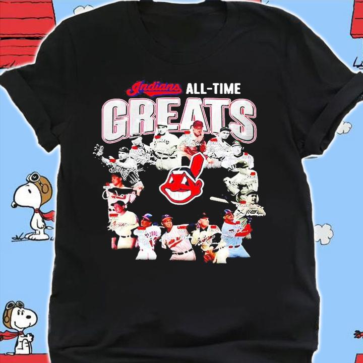 Cleveland Indians all-time greats legends all signature shirt shirt