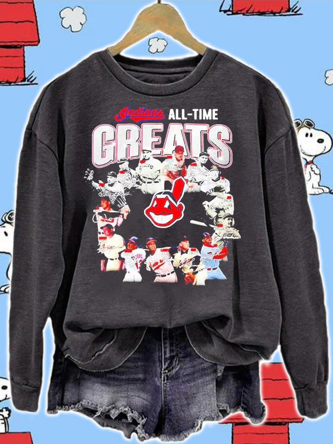 Cleveland Indians all-time greats legends all signature shirt sweatshirt