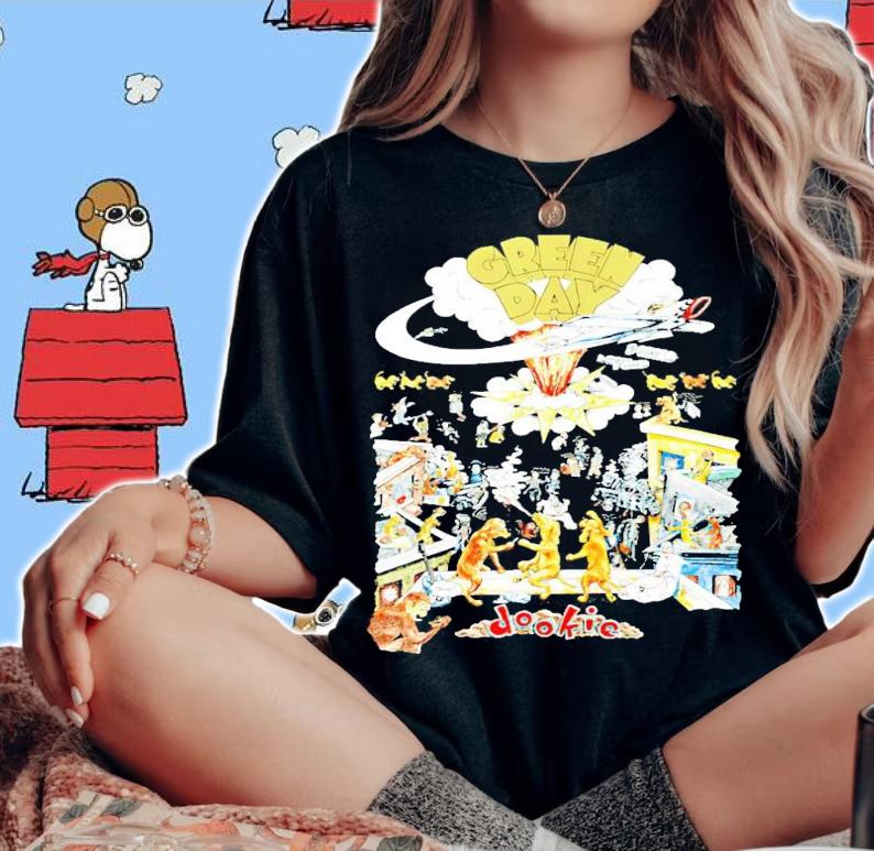 Green day dookie scene shirt woman shirt