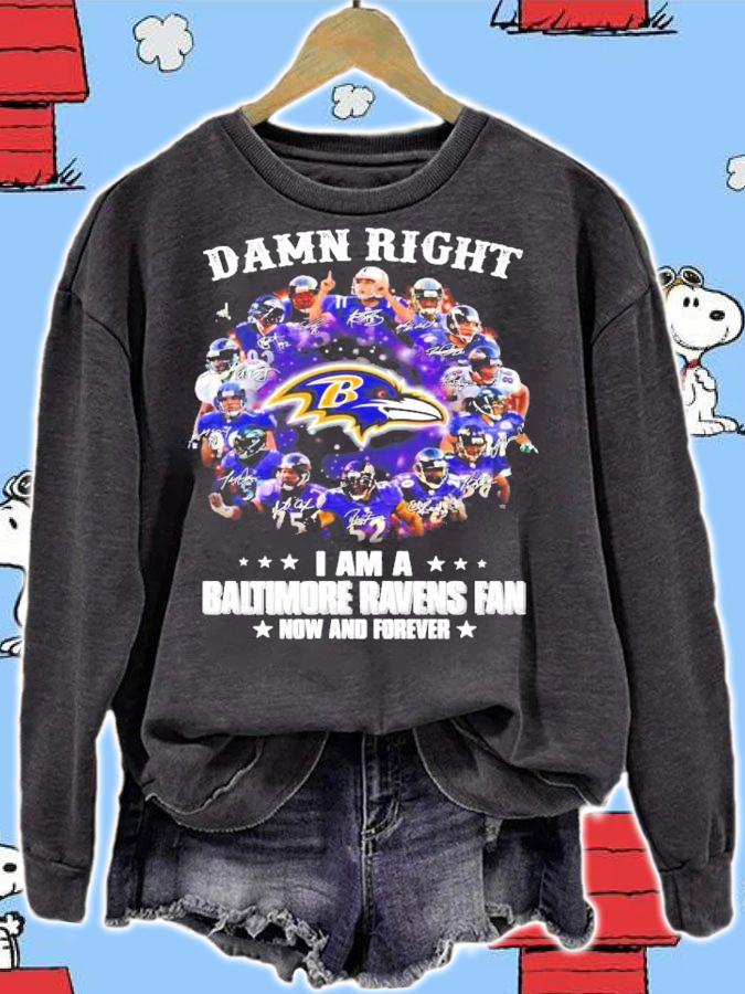 I am a Baltimore Ravens fan now and forever shirt sweatshirt