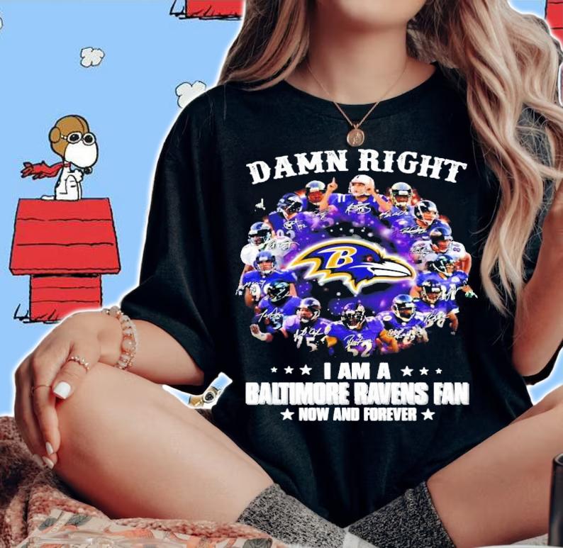 I am a Baltimore Ravens fan now and forever shirt woman shirt