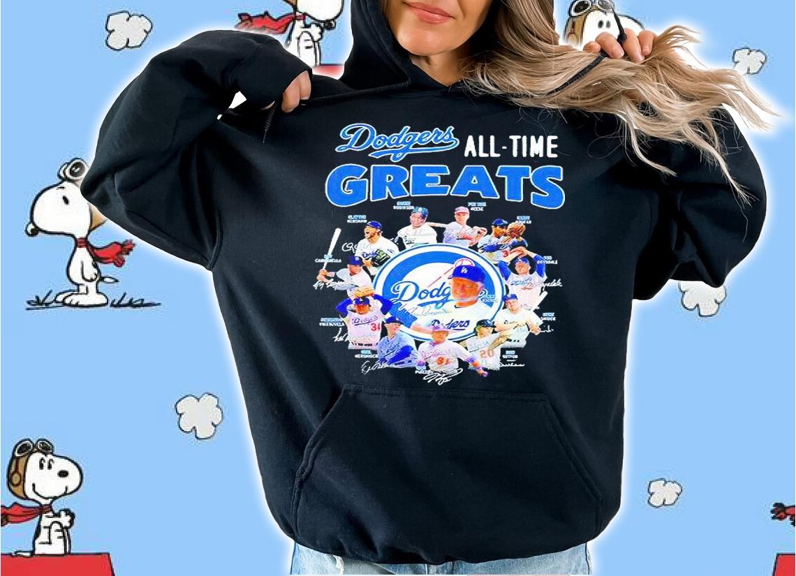 Los Angeles Dodgers All Time Greats signatures T-shirt