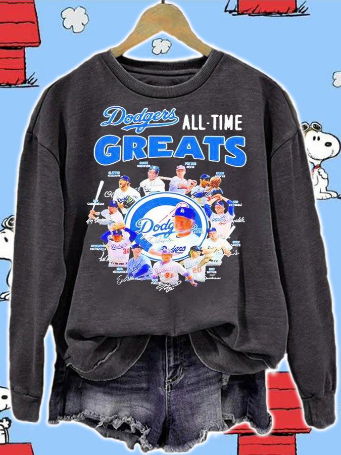 Los Angeles Dodgers All Time Greats signatures T-shirt